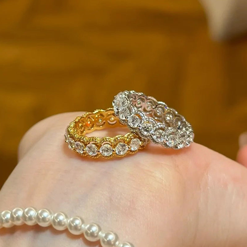 Damen Glitzernder Zirkonring Shop Nory
