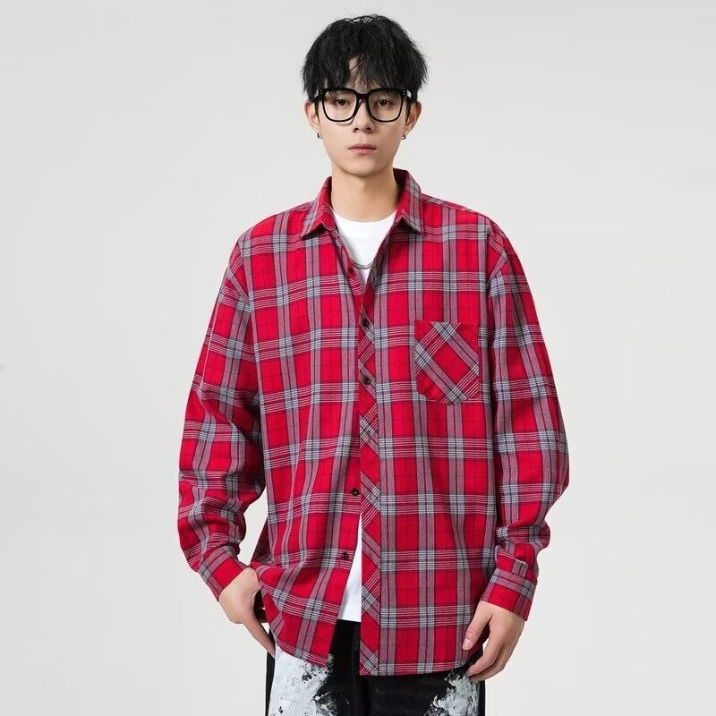 Herren Lässige Karobluse Shop Nory
