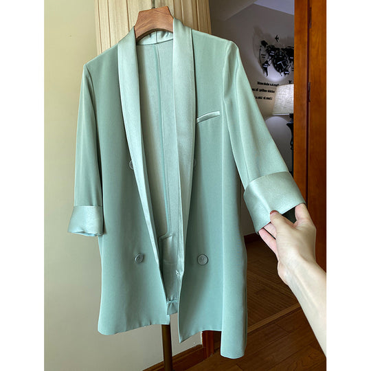 Damen Eleganter Blazer mit schimmerndem Revers Shop Nory