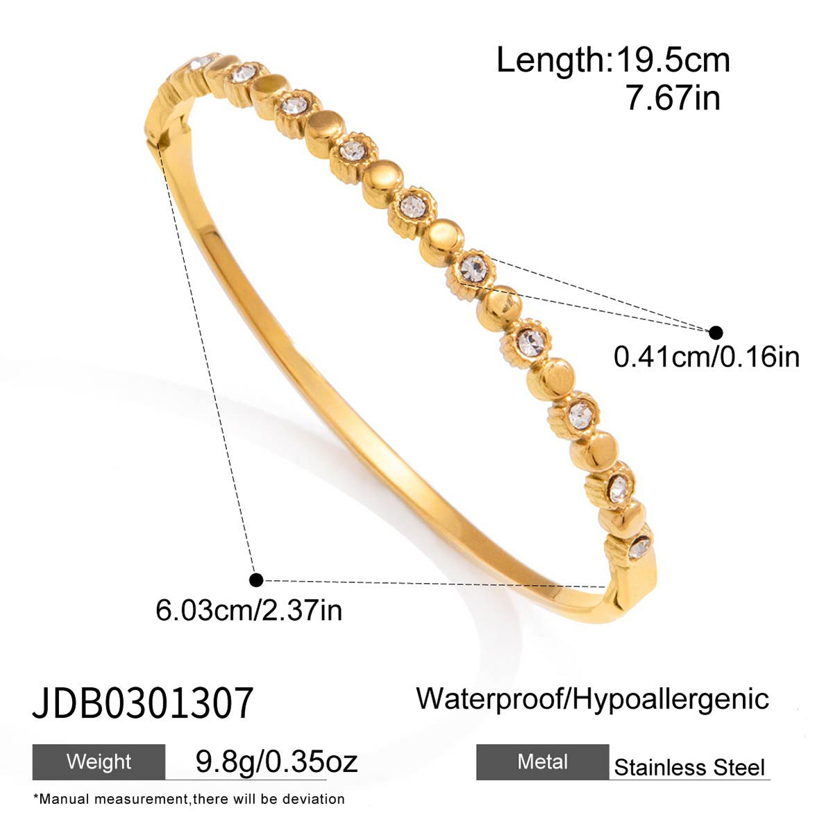 Damen Armreif mit filigranem Blumendesign aus hypoallergenem Edelstahl Shop Nory