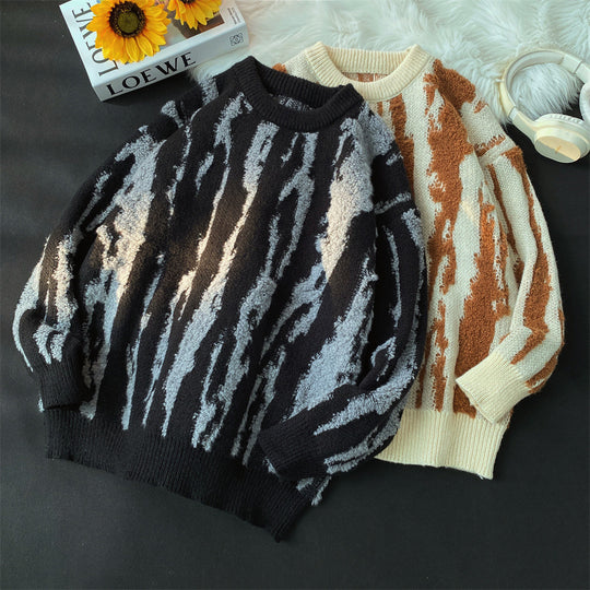 Damen Gemütlicher Strickpullover mit einzigartigem Wellenmuster Shop Nory