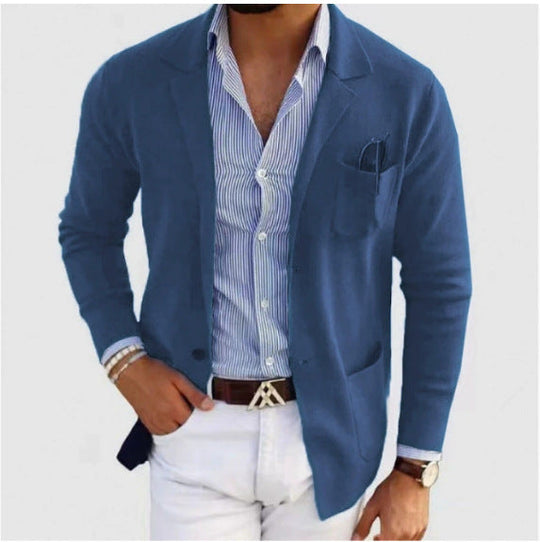 Herren eleganter Strickblazer
