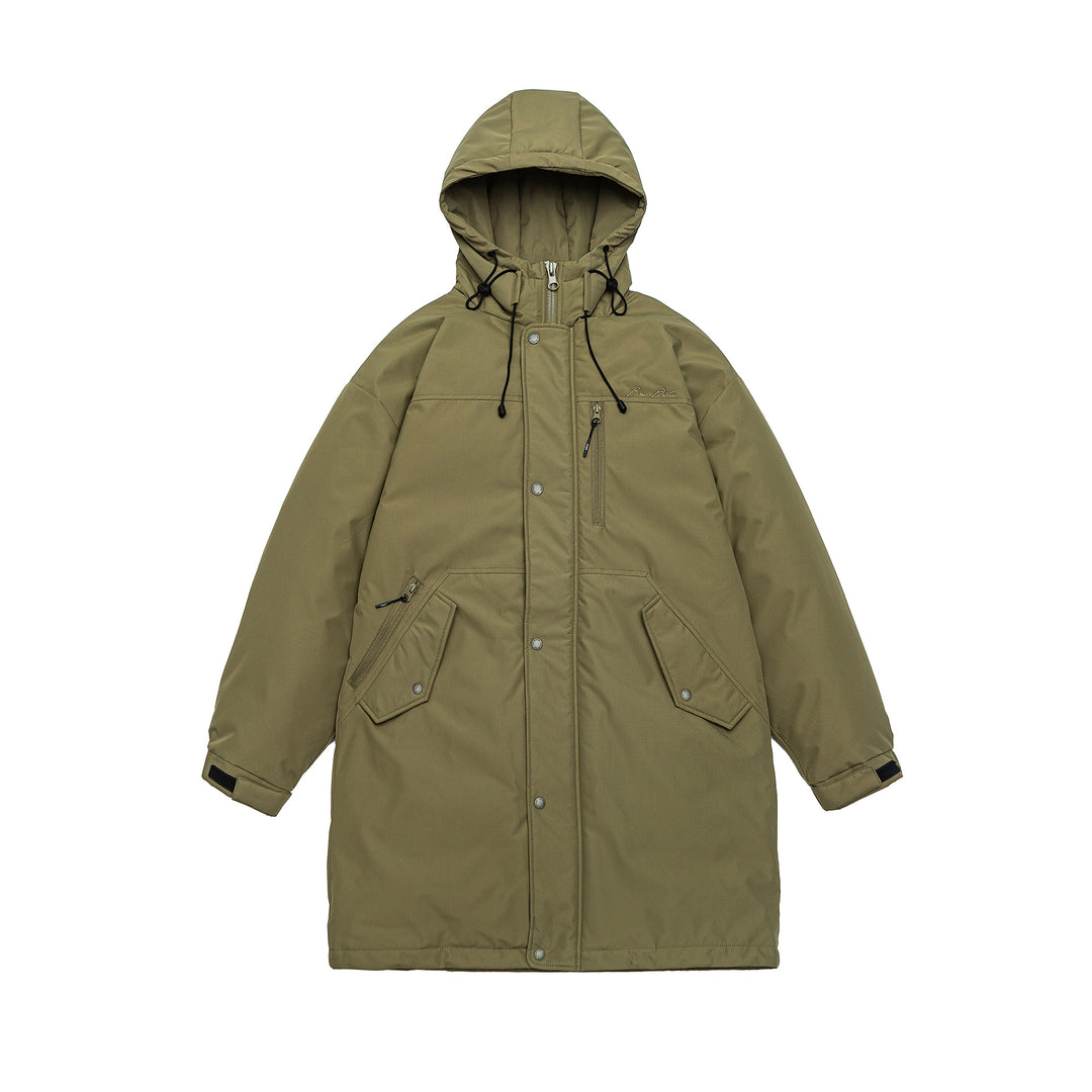 Herren Warmer winddichter Parka mit Kapuze, Steppfutter und Fronttaschen Shop Nory
