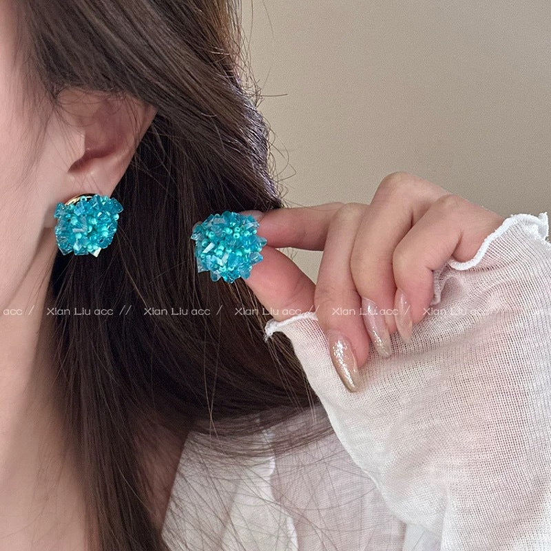 Damen Ohrstecker mit kreativen Kristall-Strukturdetails Shop Nory