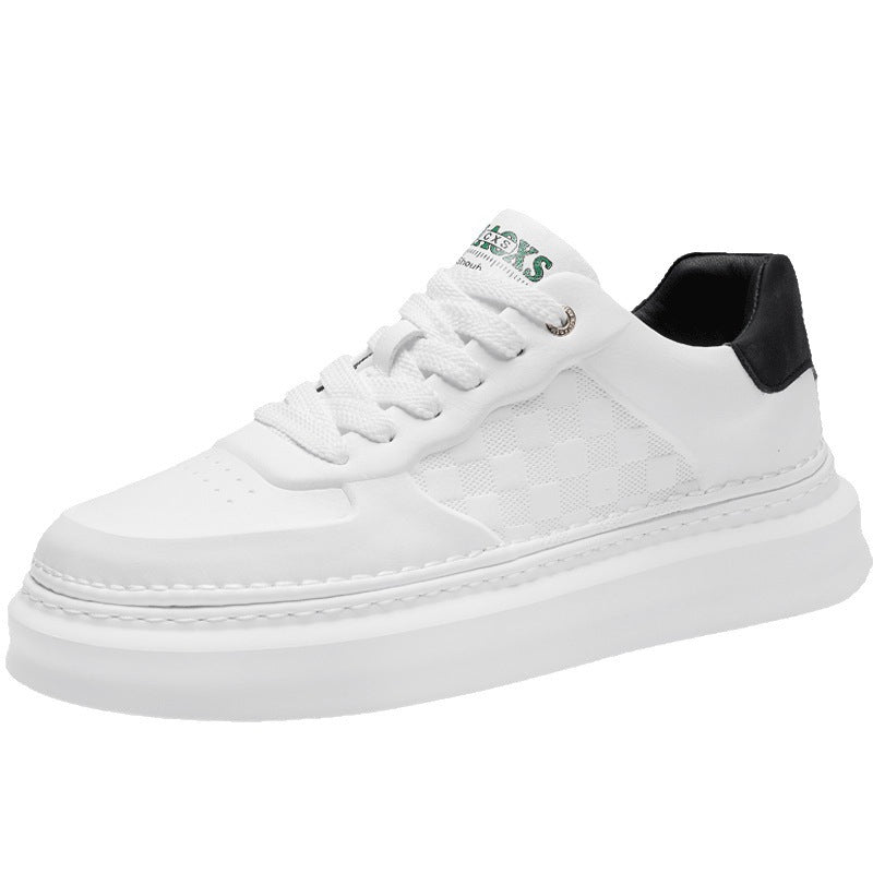 Unisex Voluminöse niedrige Sneaker mit geprägtem Schachbrettmuster und gepolstertem Fersenkragen Shopy Nory