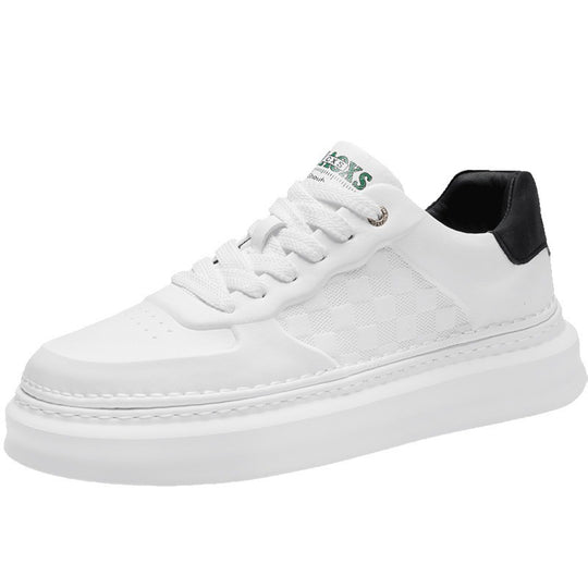 Unisex Voluminöse niedrige Sneaker mit geprägtem Schachbrettmuster und gepolstertem Fersenkragen Shopy Nory