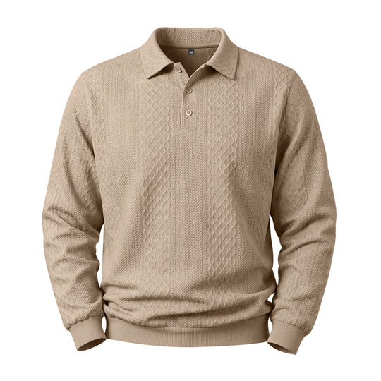 Herren Feinstrick-Poloshirt mit Zopfmuster und gerippten Bündchen Shop Nory