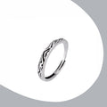Damen eleganter silberner Ring mit filigranem Wellenmuster Shop Nory