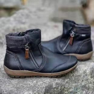 Damen Kurzschaft-Stiefelette mit warmem Futter, seitlichem Reißverschluss und gepolsterter Knöchelmanschette Shop Nory