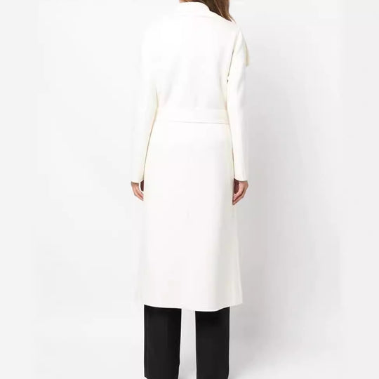 Damen Taillierter Wickelmantel im Kimono‑Look mit weitem Schalkragen und Bindegürtel Shop Nory