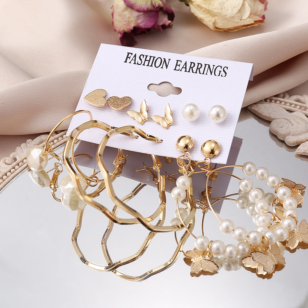 Damen Ohrstecker Set mit vielseitigen Designs und funkelnden Elementen Shop Nory