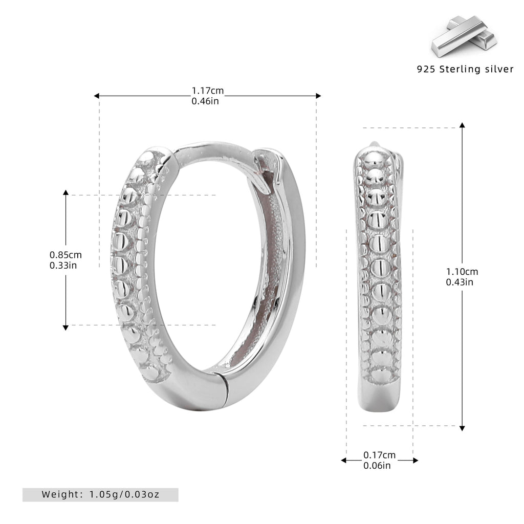 Damen Creolen mit kunstvoll strukturiertem Design aus hochwertigem 925 Sterling Silber Shop Nory