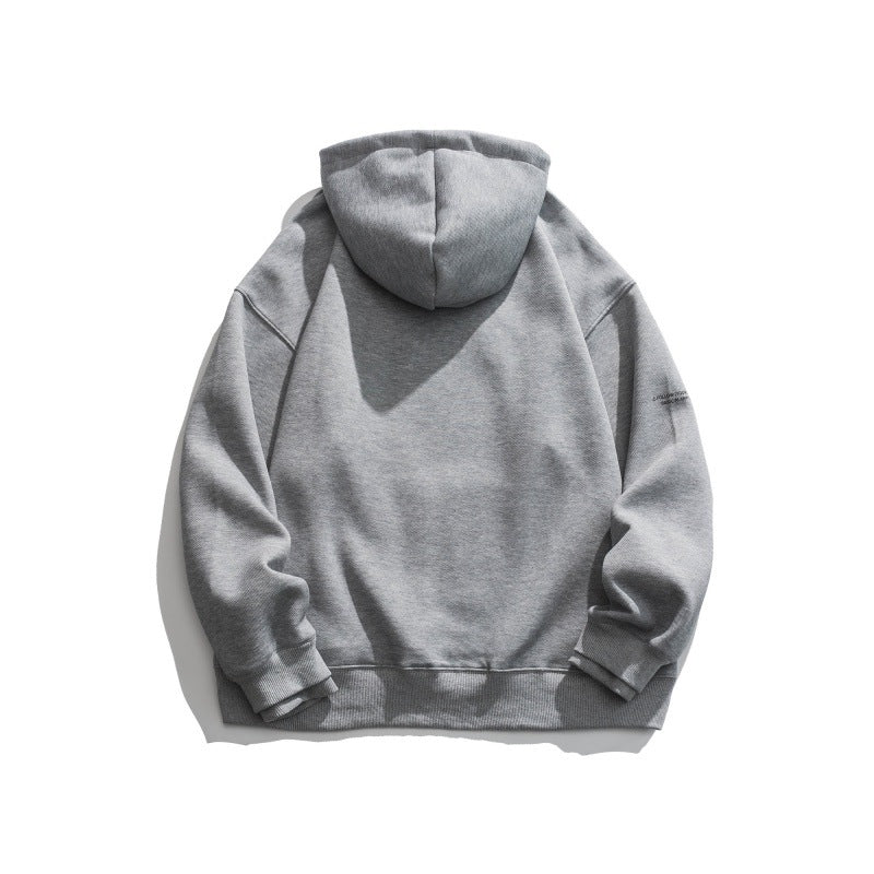 Unisex Oversize-Kapuzenpullover mit minimalem Logoprint, Fleece-Innenfutter und Kängurutasche Shop Nory