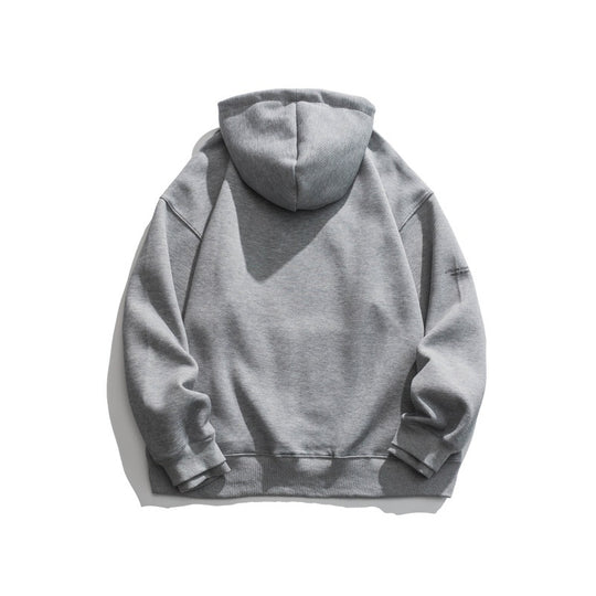 Unisex Oversize-Kapuzenpullover mit minimalem Logoprint, Fleece-Innenfutter und Kängurutasche Shop Nory