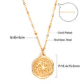 Damen Halskette mit verspieltem Kompassanhänger aus hochwertigem Edelstahl und goldplattierter Oberfläche Shop Nory