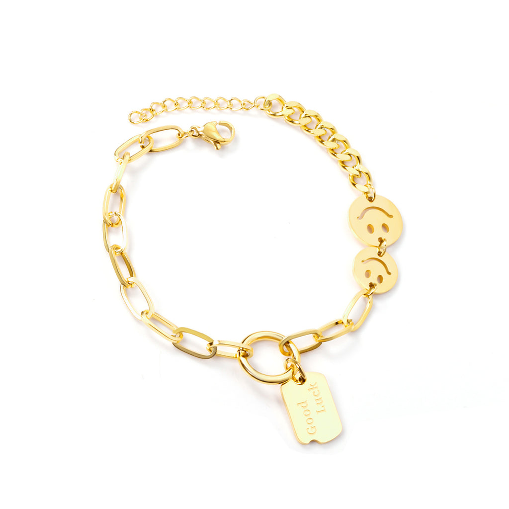 Damen Armband mit doppeltem Gliederdesign und luxuriösem Verschluss Shop Nory