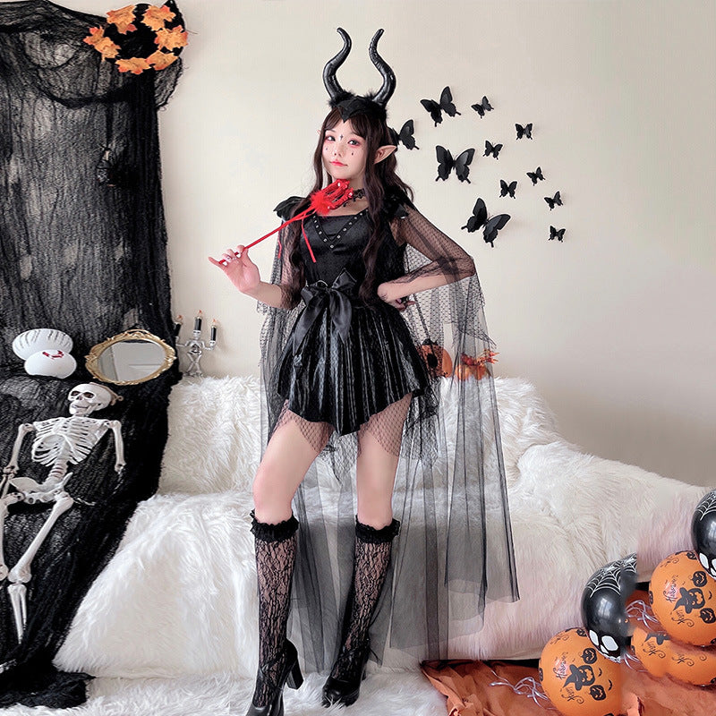 Damen verführerisches Halloween-Kostüm mit transparentem Tüll und zarten Details Shop Nory