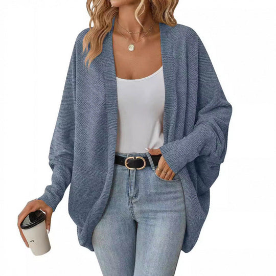 Damen lässige Strickjacke mit oversized Schnitt und lässigen Ärmeln