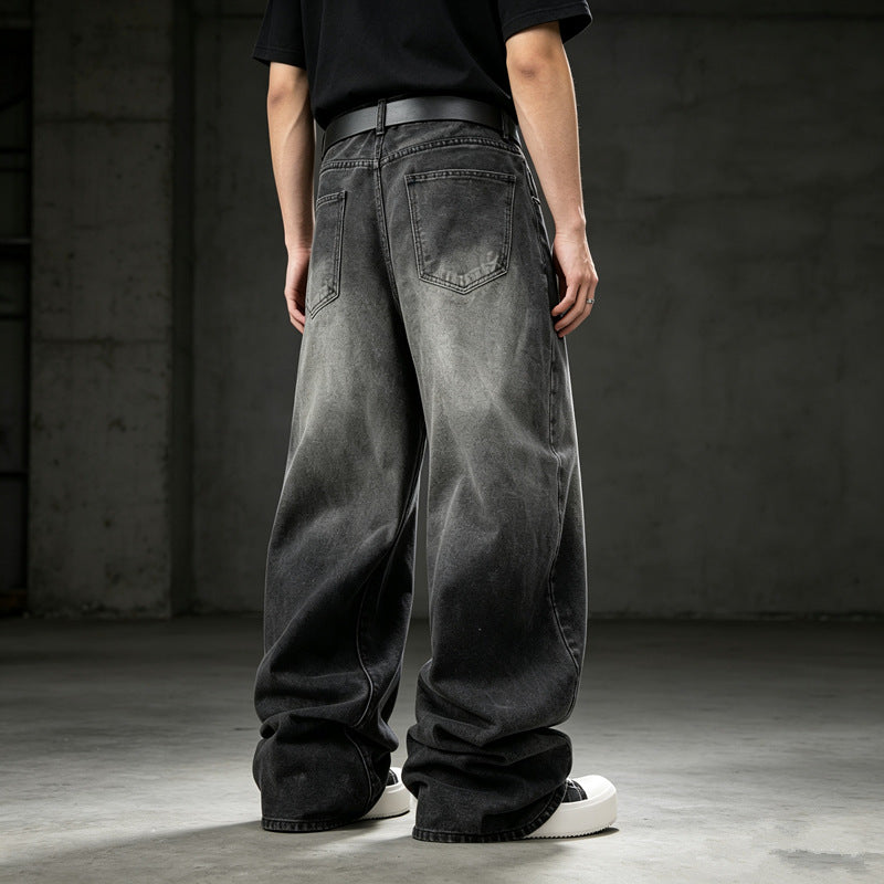 Herren Weit geschnittene Destroyed Jeans Shop Nory