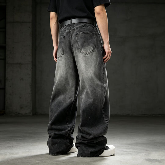 Herren Weit geschnittene Destroyed Jeans Shop Nory