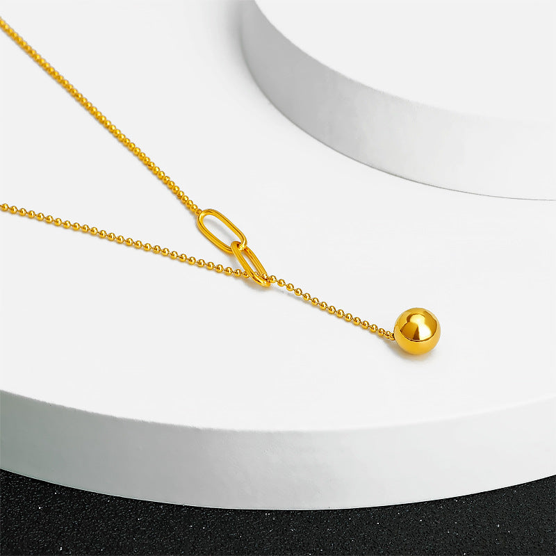 Damen edle Halskette mit schimmerndem Anhänger und modernem Design Shop Nory
