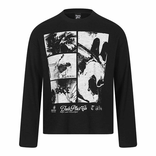 Unisex Langärmeliges Oversize-Sweatshirt mit Collage-Photo-Print und weichem Rundhals Shop Nory