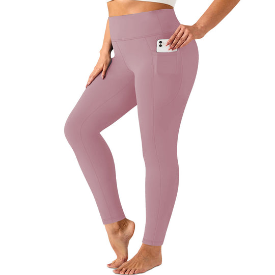 Damen hochtaillierte Sportleggings mit Seitentasche und formendem Stretchmaterial Shopy Nory
