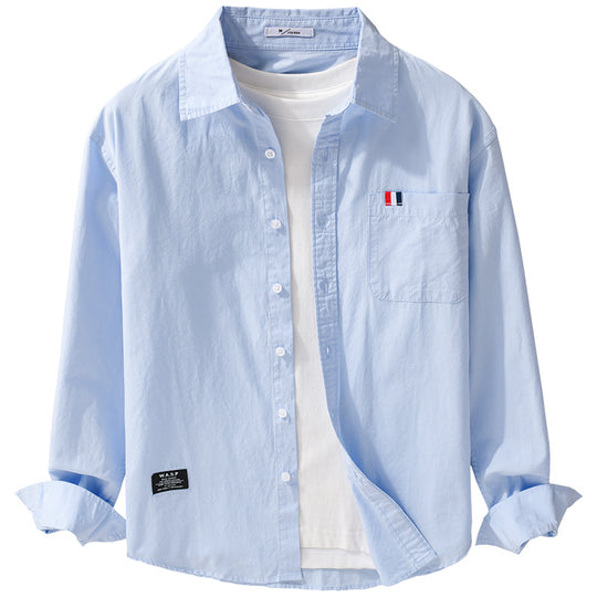 Herren Leichtes Baumwoll-Overshirt im Hemdjackenstil mit Brusttasche und Soft‑Touch Shop Nory