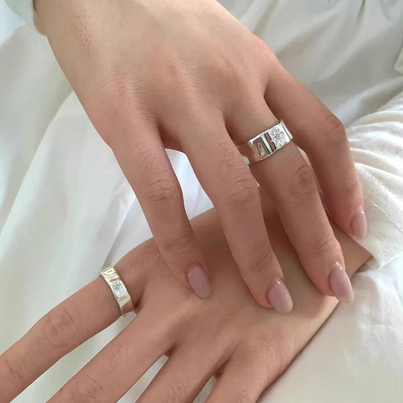 Damen Offener Ring mit strahlendem Sternmotiv und hochwertigem Design Shop Nory
