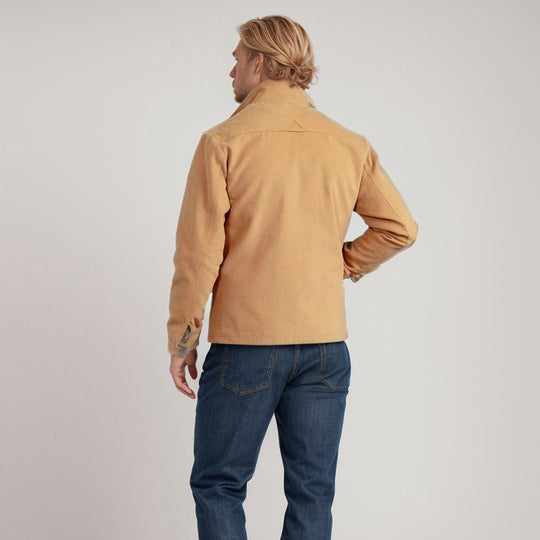 Herren Kurze Denim-Fieldjacke mit Stehkragen, Reißverschluss und aufgesetzten Brusttaschen Shop Nory