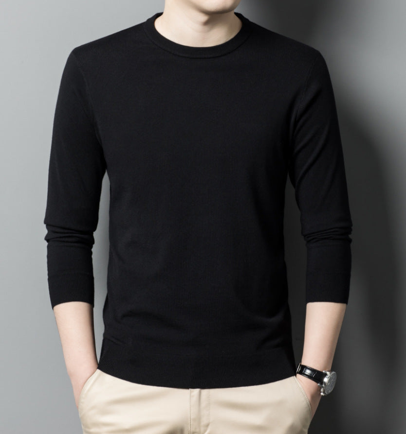 Herren Luxuriöser Rundhals Pullover aus feiner Merinowolle Shop Nory