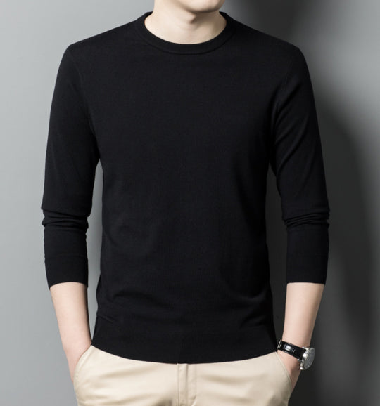 Herren Luxuriöser Rundhals Pullover aus feiner Merinowolle Shop Nory