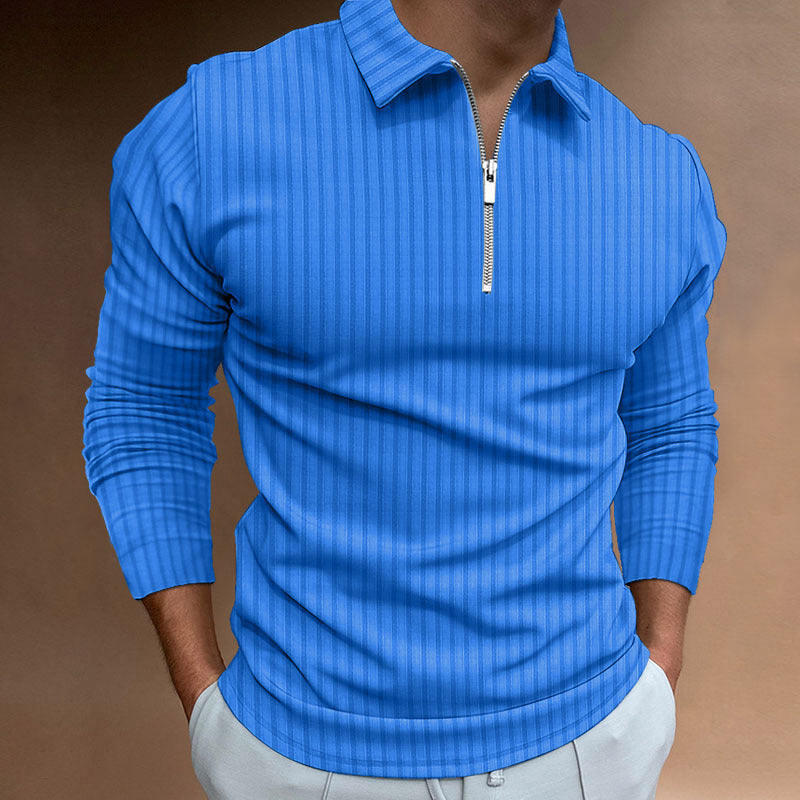Herren modischer Poloshirt mit Reißverschluss