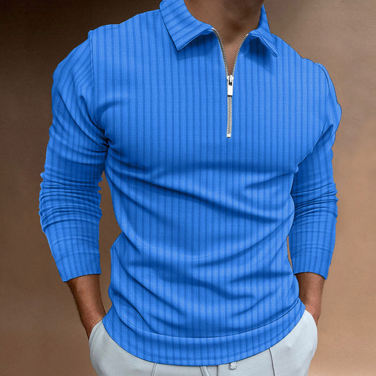 Herren modischer Poloshirt mit Reißverschluss
