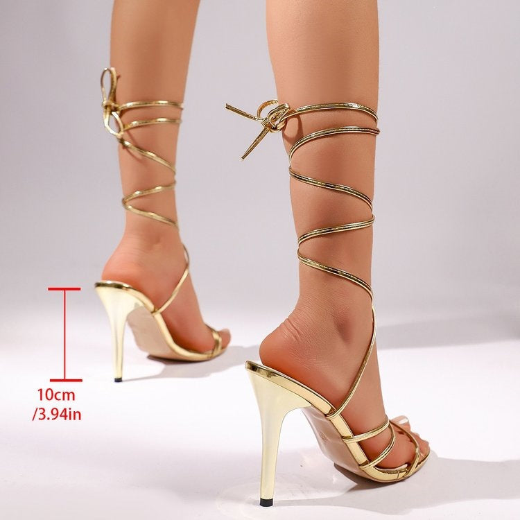 Damen Elegante High-Heel Riemensandaletten Shopnory