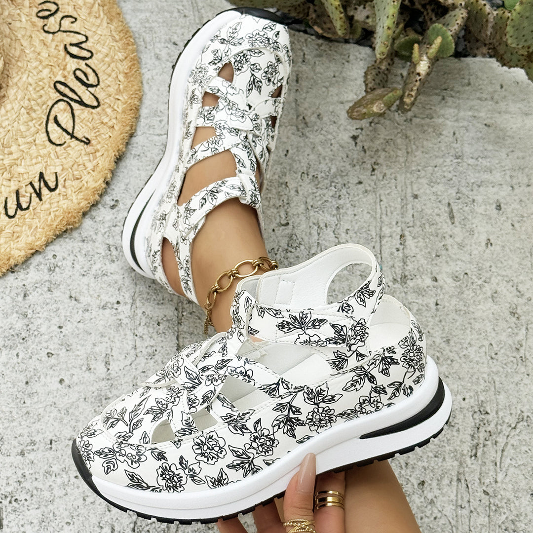 Damen Plateau‑Sneaker‑Sandale mit geschlossener Kappe und Klettverschluss Shop Nory