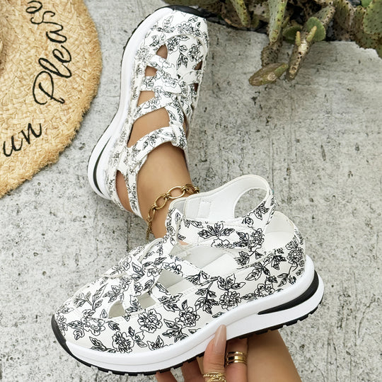 Damen Plateau‑Sneaker‑Sandale mit geschlossener Kappe und Klettverschluss Shop Nory