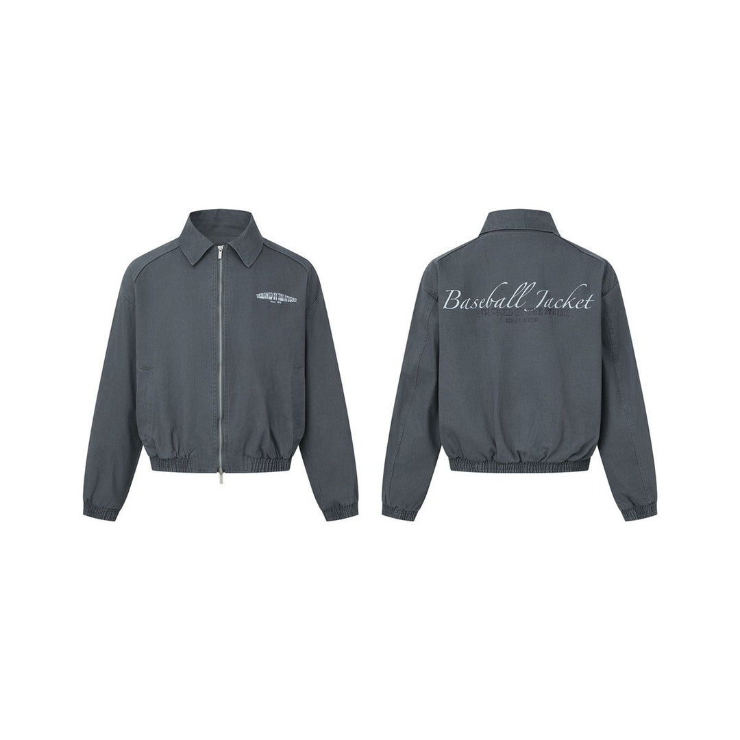 Unisex Boxy-Blousonjacke mit Hemdkragen, Zwei-Wege-Reißverschluss und elastischem Bund Shop Nory