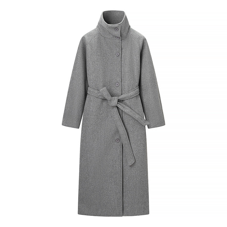 Damen Taillierter Wollmix-Mantel mit Bindegürtel, großem Revers und wärmender Innenblende Shop Nory