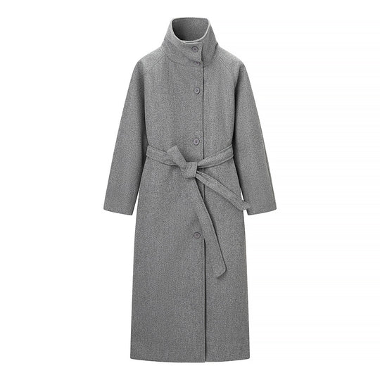 Damen Taillierter Wollmix-Mantel mit Bindegürtel, großem Revers und wärmender Innenblende Shop Nory