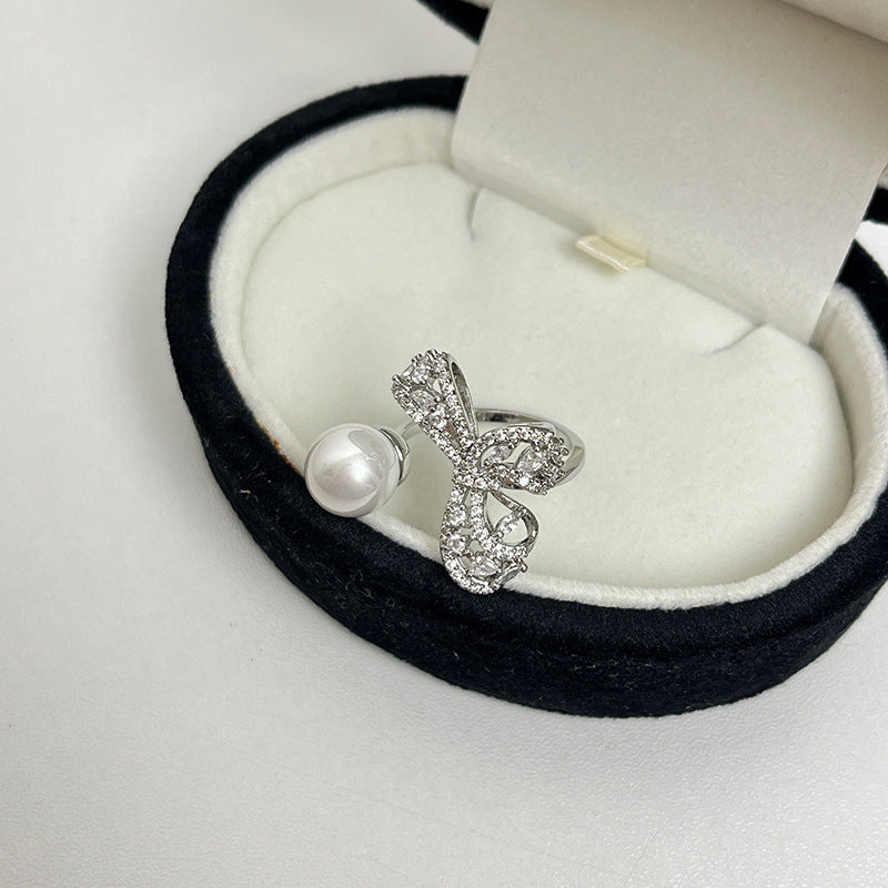 Damen modischer Ring mit eleganter Schleifenverzierung Shop Nory