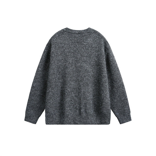 Damen Strick-Cardigan mit Blumenstickerei, Rundhalsausschnitt und Knopfleiste Shop Nory