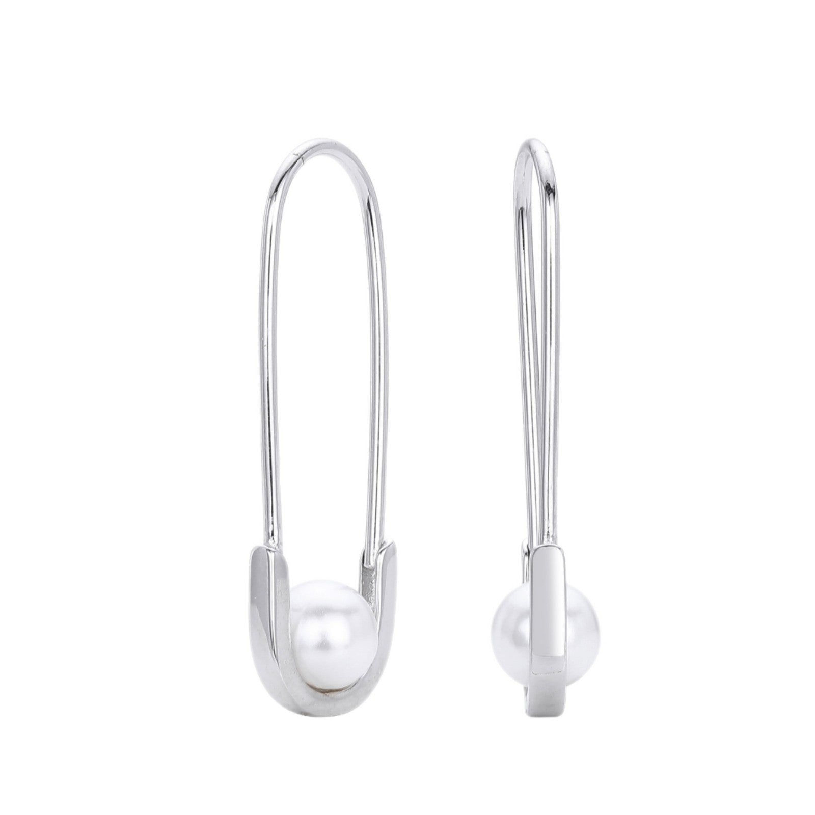 Damen Ohrhänger aus 925 Sterling Silber mit elegantem Perlenverschluss Shop Nory