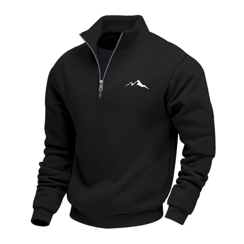 Herren Sweatshirt mit kurzem Reißverschluss Shop Nory