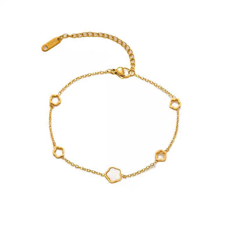 Frauen Blumen-inspirierte Link-Armbanduhr Shop Nory