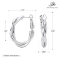 Damen Creolen mit elegantem, verwobenem Design aus hochwertigem 925 Sterling Silber Shop Nory