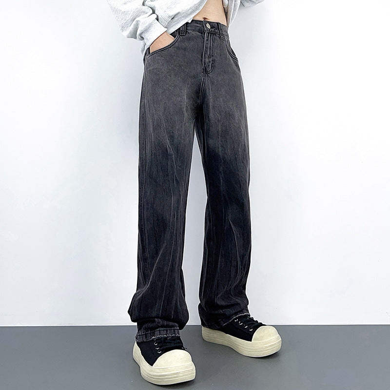 Damen Hohe Taille Baggy Jeans Shop Nory