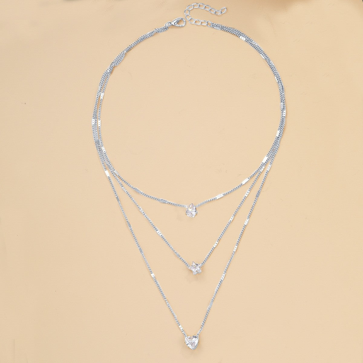 Damen mehrlagige Halskette mit symbolischen Anhängern Shop Nory