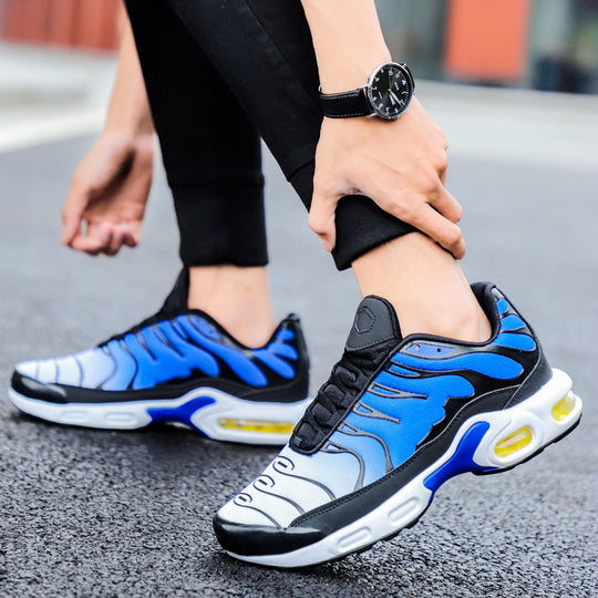 Herren Atmungsaktive Laufschuhe mit Luftkissen-Dämpfung und futuristischem Wellen-Design Shopy Nory