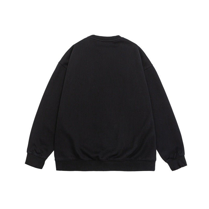 Unisex Lockeres Oversize-Sweatshirt mit verwaschenem Script‑Print, gerippten Bündchen und Relaxed‑Fit Shop Nory